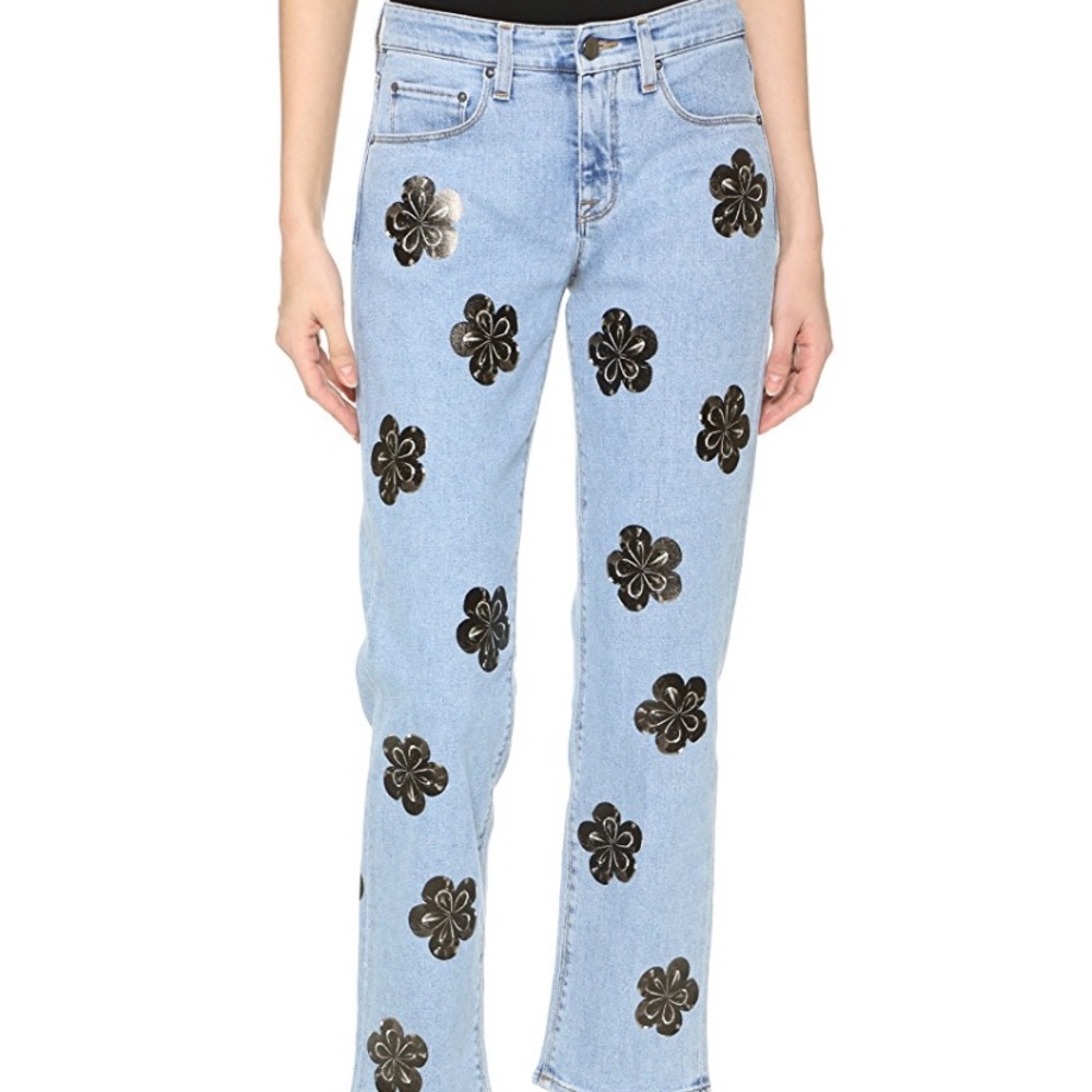 Victoria Victoria Beckham Floral Straight Jeans